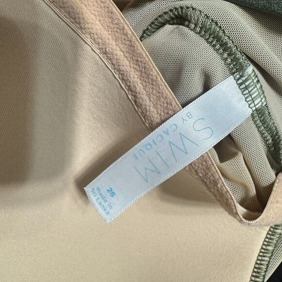 Cacique Swim Womens Swimsuit 26 Green 1 Piece Bathing Suit No-Wire Lightly Lined - Picture 7 of 8